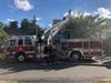Fairfield firefighters respond to a blaze Wednesday on Shoreham Terrace.