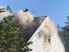 Fairfield firefighters respond to a blaze Wednesday on Shoreham Terrace.