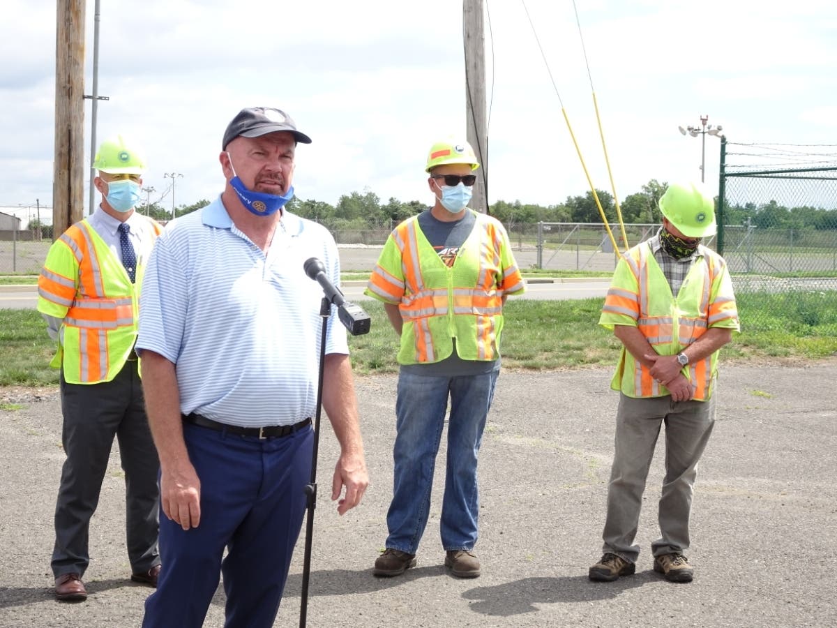State Rep. Joseph Gresko attends a press conference Wednesday.