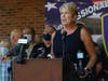 State Rep. Laura Devlin speaks at a news conference Monday in Fairfield.