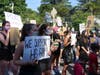 Protesters demonstrate Monday in Fairfield.