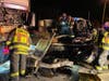 A truck is damaged after a crash Tuesday morning on I-95.
