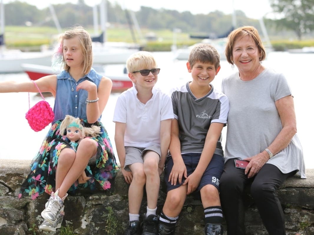 Johanna Sklar (from left), Geoffrey Sklar and Teddy Sklar are seen with their grandmother.