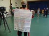 State Rep. Laura Devlin, R-134, shows off the letter she received from Dwight Elementary students.