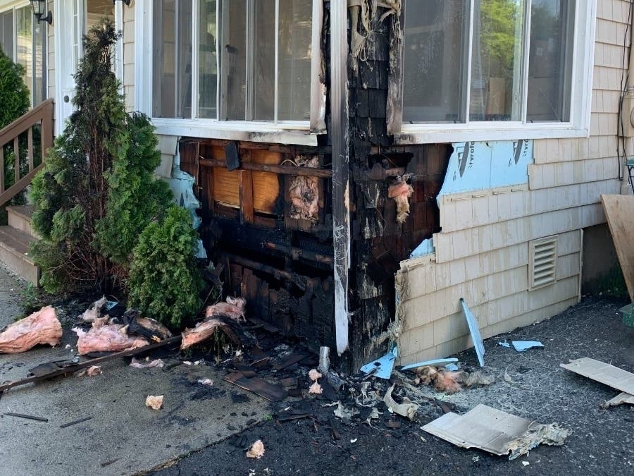 A house on Sedan Place was damaged in a fire Wednesday.