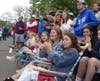 The crowd applauds Monday, May 31, 2021, at the Fairfield Memorial Day Parade.