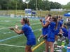 Ludlowe players cheer from the sidelines Saturday in the state championship.