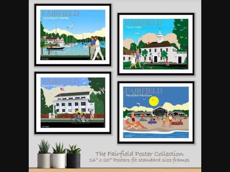 Artist Paul Siegel has created a series of commemorative Fairfield posters.