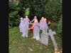There are plenty of haunts in the Finlay family's yard during Halloween.
