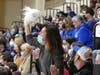 Cardinals fans cheer on their team in Saturday's state title game.