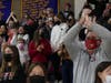 Cardinals fans cheer on their team in Saturday's state title game.