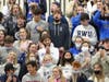 Falcon fans cheer on their team Saturday.