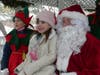 Lily Macchia, 7, meets Santa.