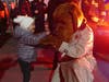 Arina Kazlouski meets McGruff the Crime Dog.