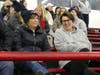 Jane Dellipoali (left) and Toni Capalbo, both relatives of Charlie Capalbo, attend the game Saturday.