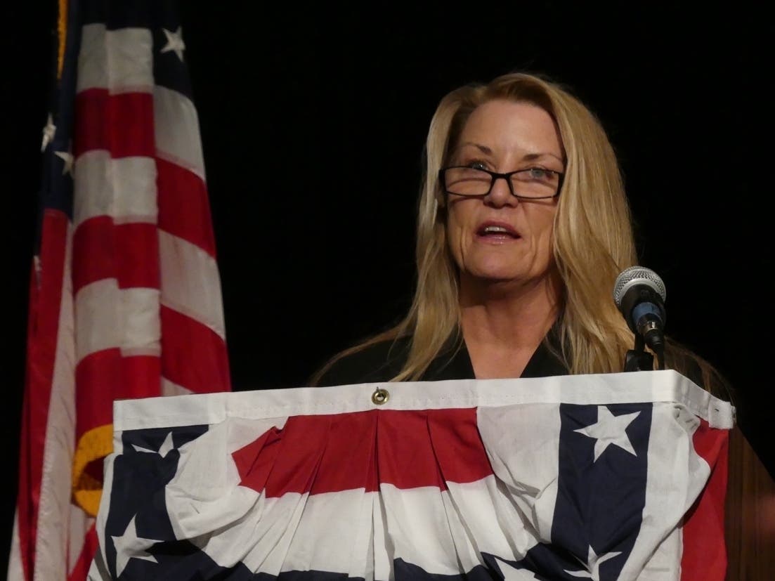 First Selectwoman Brenda Kupchick, seen in a 2021 file photo, presented her 2023 budget Wednesday via Webex.
