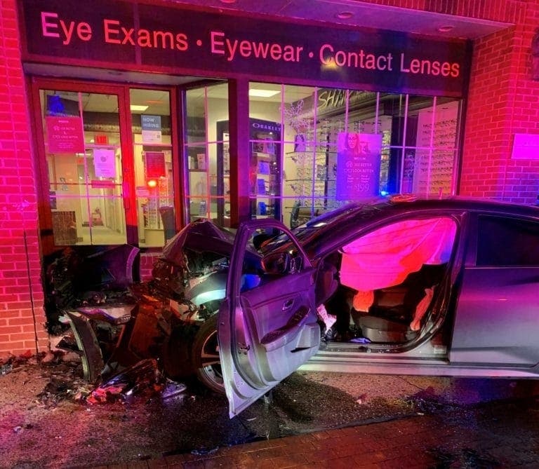 A driver struck a Fairfield business early Sunday morning.