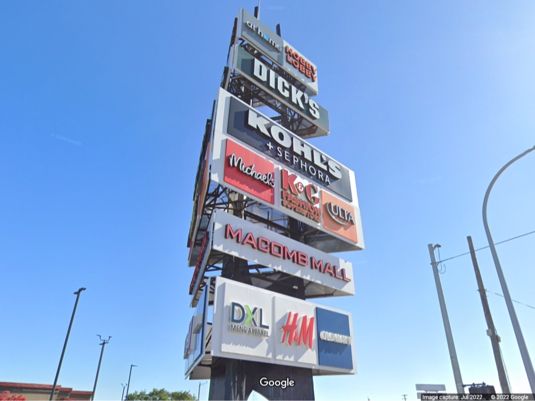 A gun was fired Sunday outside Macomb Mall, police said.