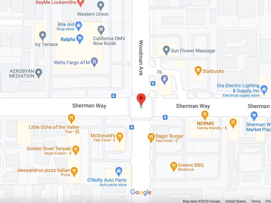 A vehicle was stolen Tuesday with a baby inside at Woodman Avenue and Sherman Way, according to police.