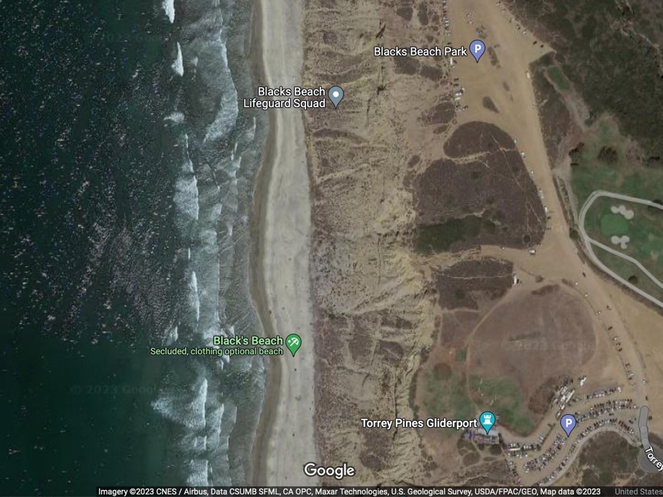 Eight bodies were found along Black's Beach, authorities said.