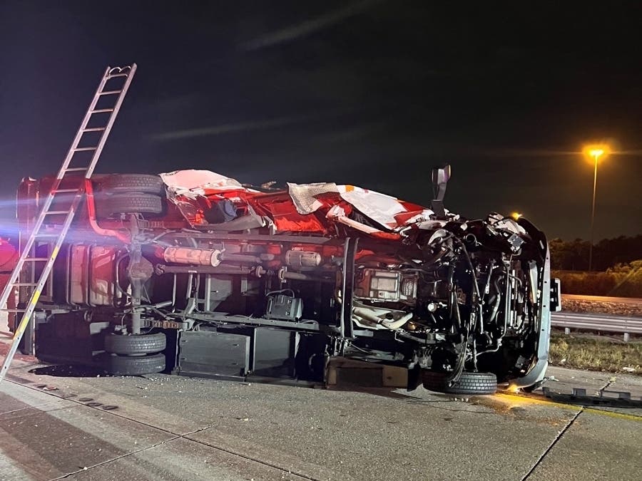 Three people were injured in an early morning crash, according to police.