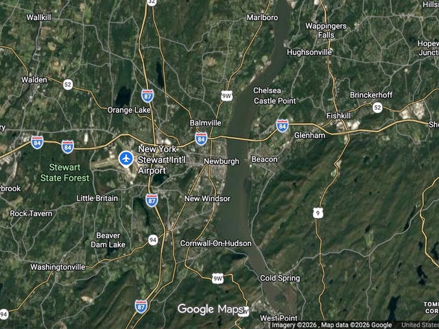 Ny State Rivers Map Plane From Long Island Crashes Into Hudson River In Orange County ...