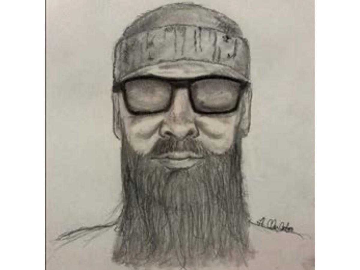 The man is described as about 6 feet tall, with a long brown-and-blond beard reaching his chest, officials said.