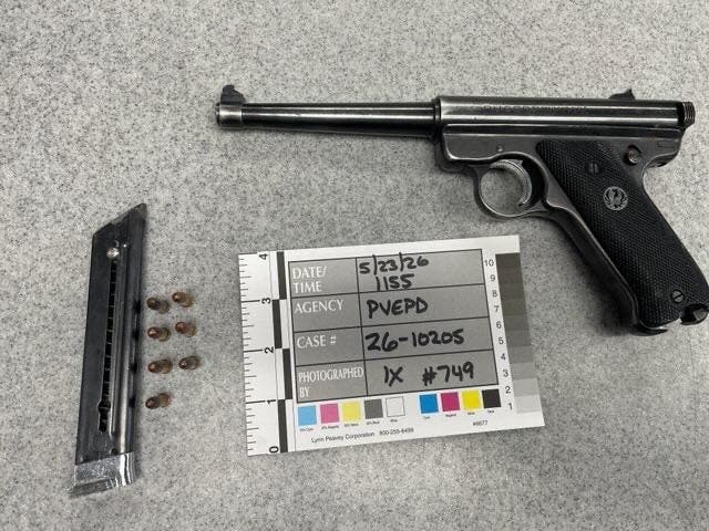 Officers found a loaded gun not registered to the driver, police said.