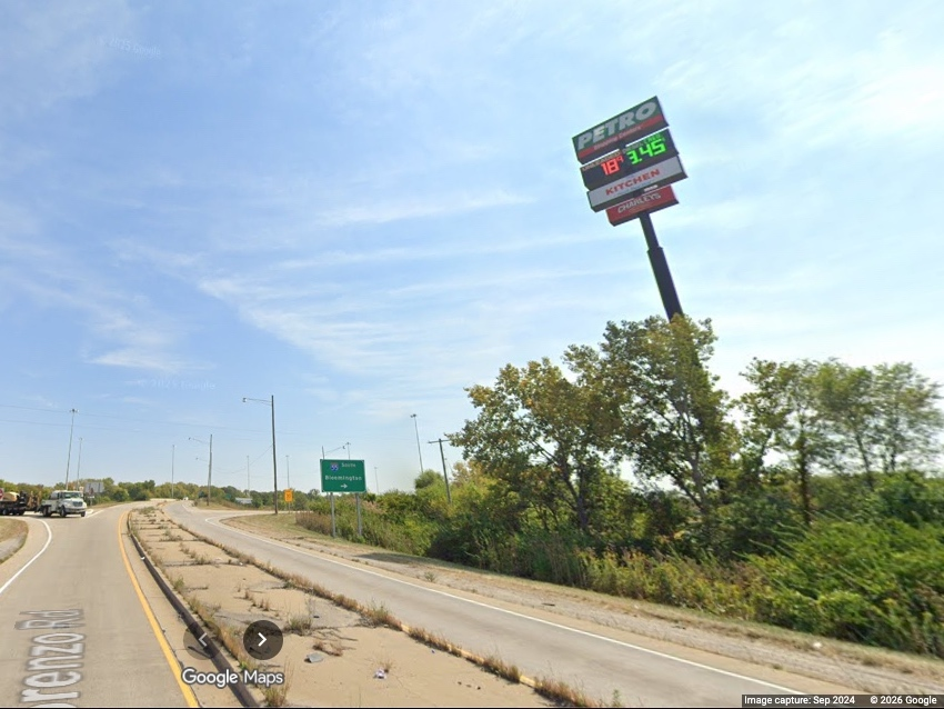 The worker was doing maintenance around 11 a.m. on the roughly 130-foot sign when the lift had a problem, WLS reported, adding he was returned to the ground by a crane just before 4 p.m.