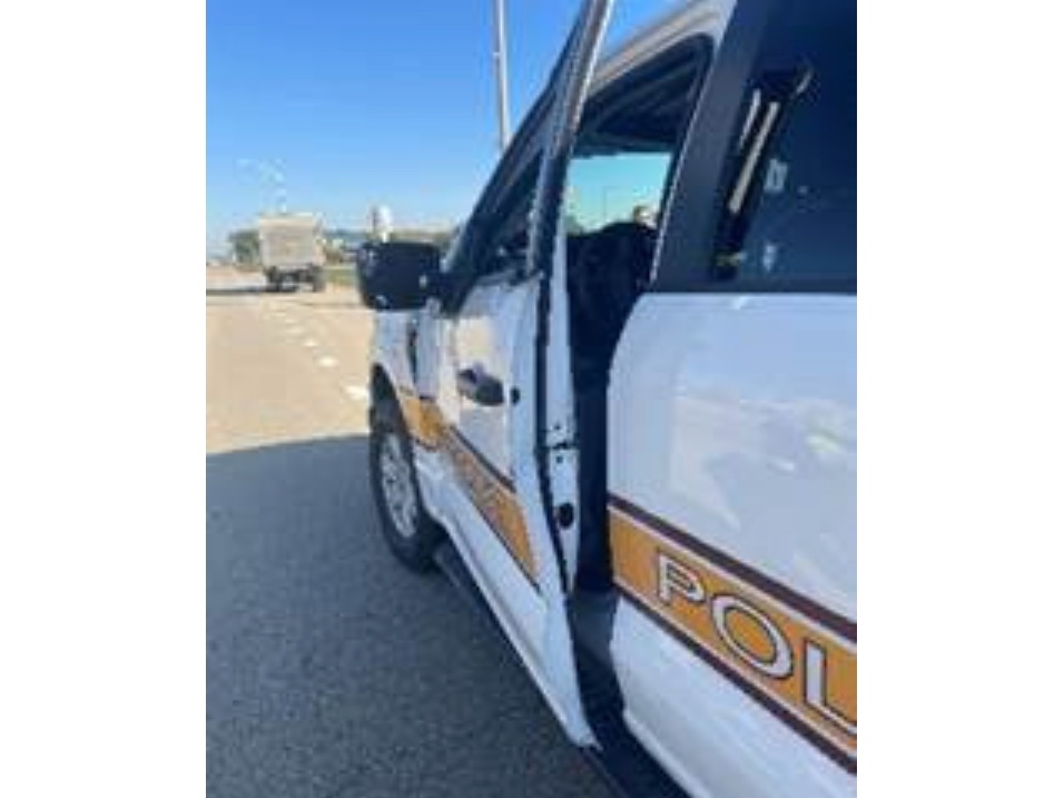 The incident occurred just after 10 a.m. Thursday, while a trooper assigned to commercial vehicle enforcement was inspecting trucks on northbound Highway 40 just south of Highway 30 in Rock Falls, according to police.