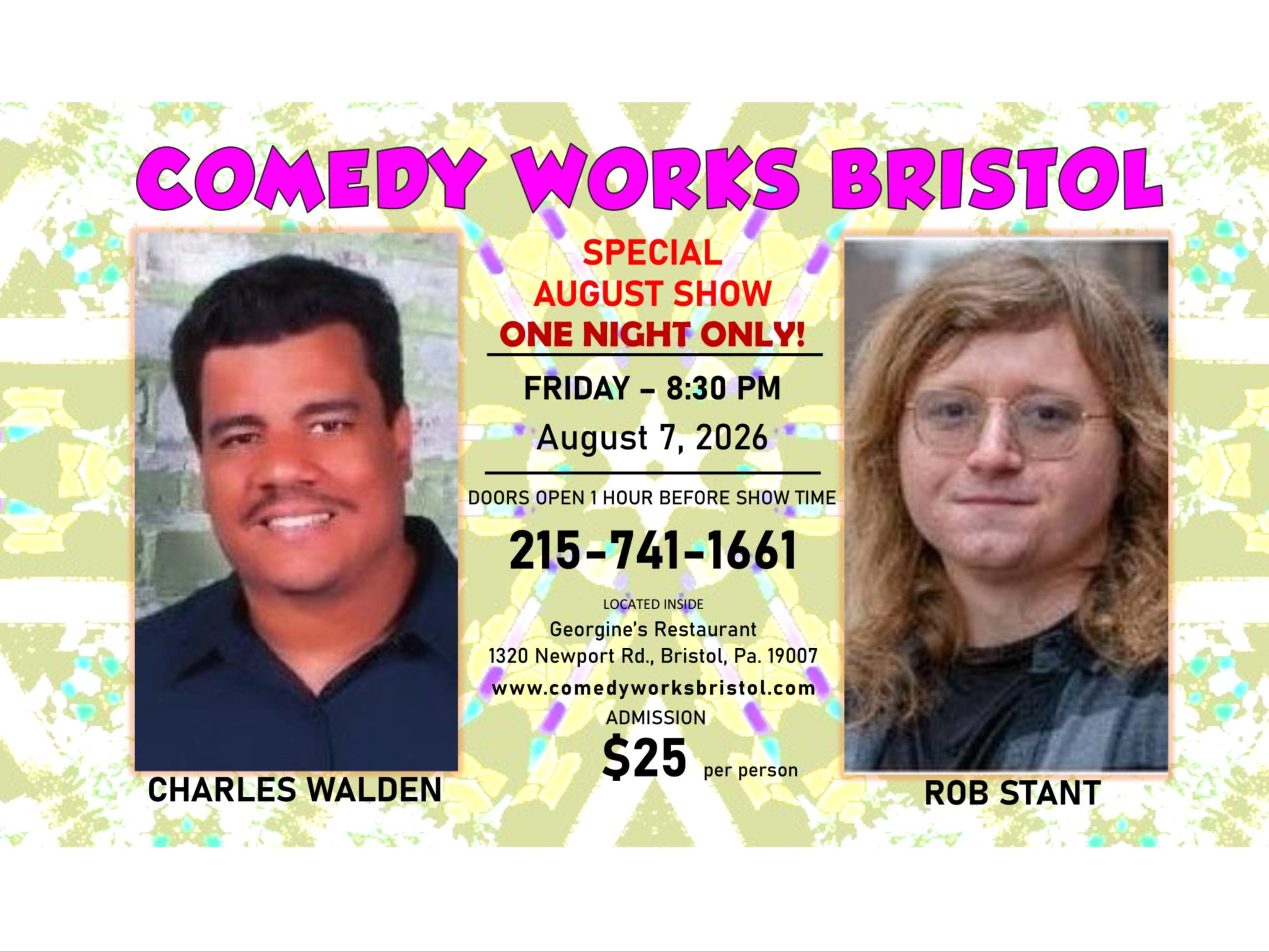 Friday Night Comedy Show August 7 in Bristol @ 8:30 PM