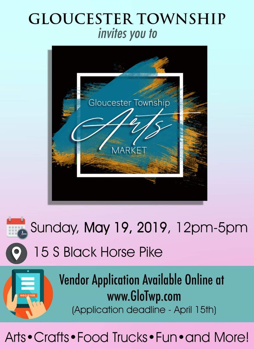 Gloucester Township's inaugural arts festival is set for May 19.
