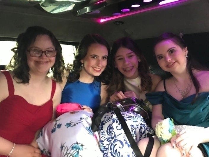 Left to right: Elena Mazzeo, Madison Hansen, Emily Valentino and Lily Doyle. 