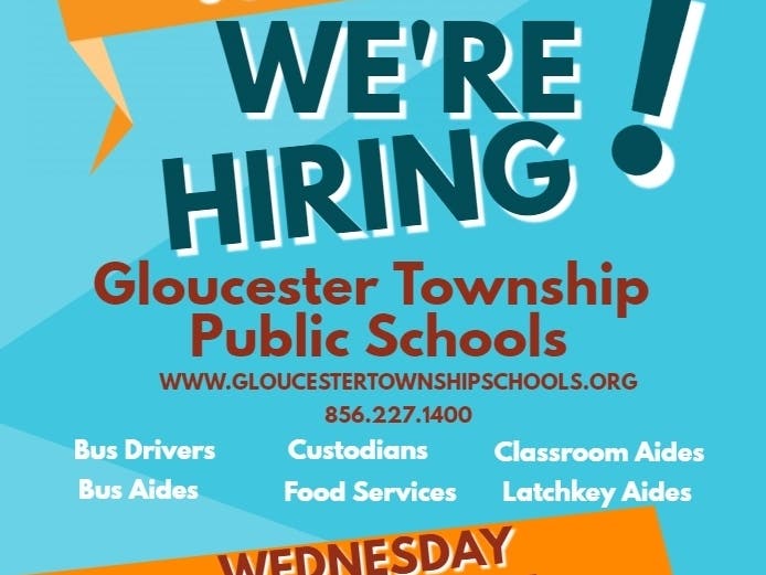 The Gloucester Township K-8 Public School District will host a job fair Oct. 16.