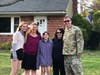 Right to left: Major John D. Ferrie; mother-in-law Carol Simmonski; daughter Eva, 9; wife, Kim Ferrie; daughter Grace, 15.