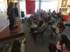 Enjoying a presentation at the Museum on International Propaganda - downtown San Rafael.
