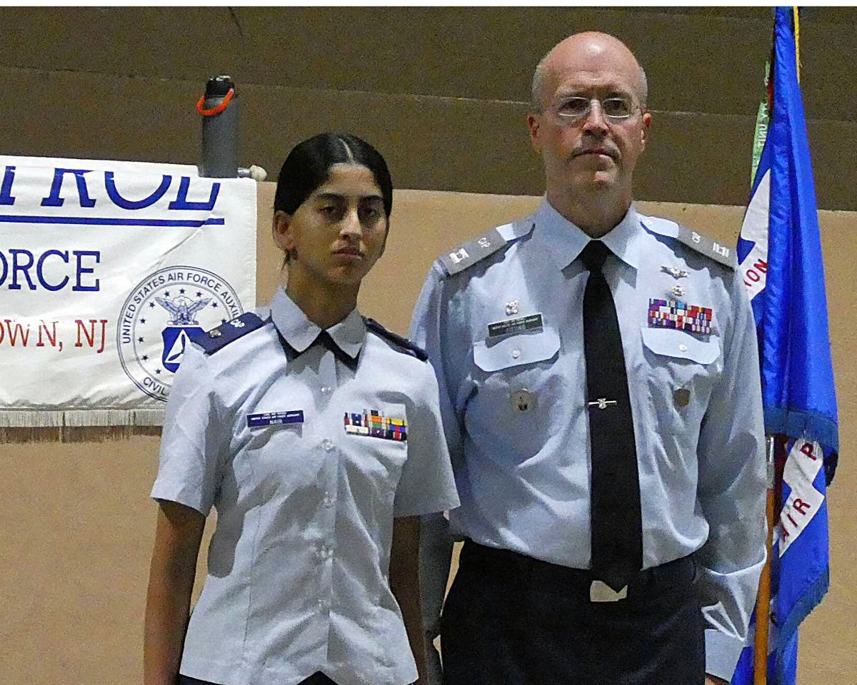 Cadet 2d Lt Priyanka Nair of Glen Ridge, NJ, receives the Civil Air ...