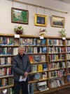 John Higgins, creator of "Electric Fog" and "Garden Gate".  "Electric Fog" was voted third favorite of the exhibit.