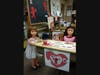 Valentines Day school party set up in Forest Boulevard School classroom recreation.
Vintage Valentines on every desk and in every room of the museum.