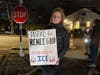 Westford resident stands out in the cold to demand justice for Renee Good