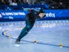 Austin Carlson rounds the bend with determination 