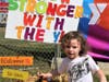 Two-year-old Kane DiMiele visits the pumpkin patch at the Ocean County YMCA’s Building a Stronger Us Fall Festival on Sept 21.
