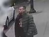 The suspect (shown) is described as a white male, with short, buzzed style hair, wearing a black shirt and shorts.​ 