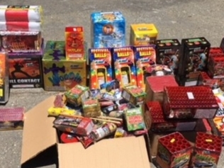 Illegal fireworks confiscated by Dublin police.