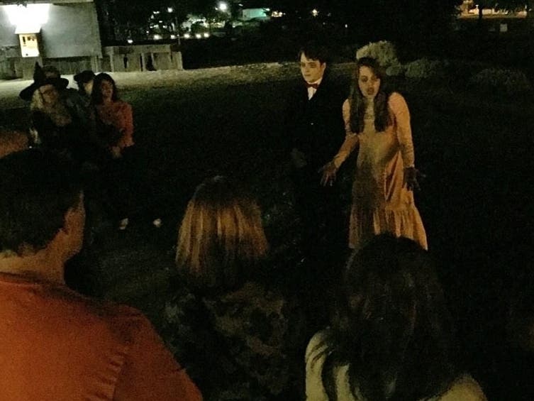 Creatures of Impulse students portraying the Ghosts at Prim.