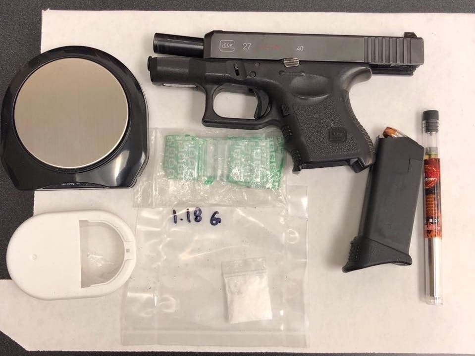 Items seized during the arrest Wednesday of a 16-year-old alleged gang member in Watsonville.