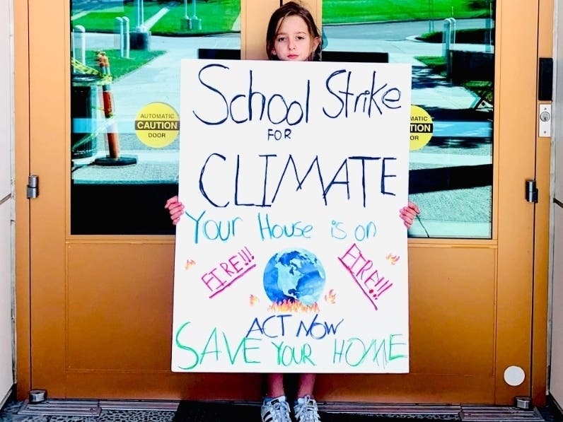Savannah Skinner outside Livermore City Hall, Sept. 27, 2019.