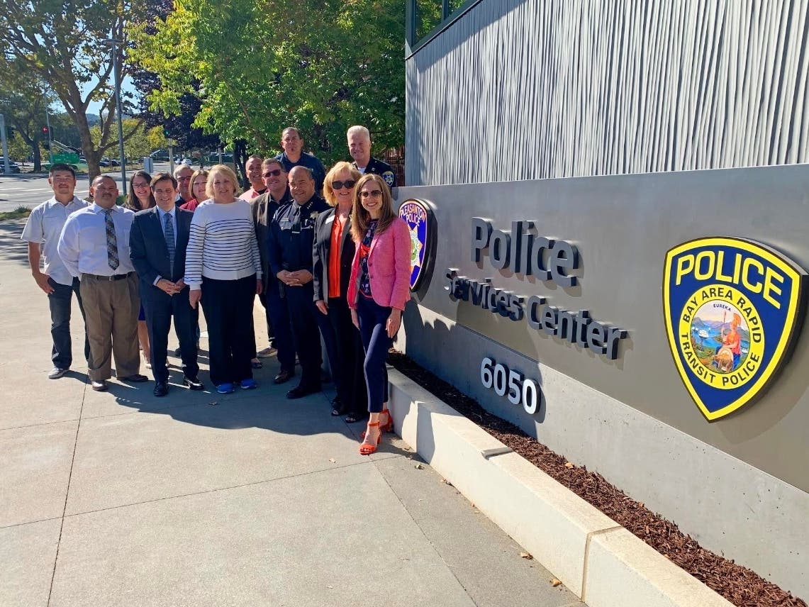 The new center is located on the ground floor in southwest corner of the existing BART parking garage structure at 6050 Stoneridge Mall Road.