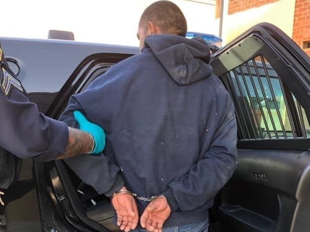 Arturo Padilla during his arrest Sunday by Watsonville police.