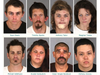 People arrested during the crackdown in the cities of Lake Elsinore and Wildomar. 